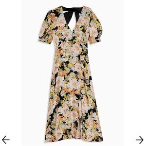 Topshop 70s Floral Print Midi Dress
